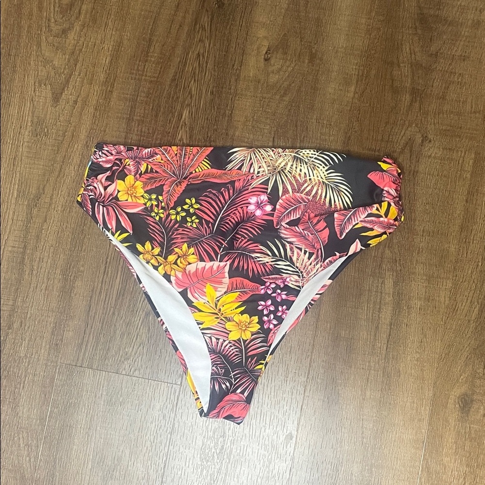 Tropical High-Waisted Bikini Bottom